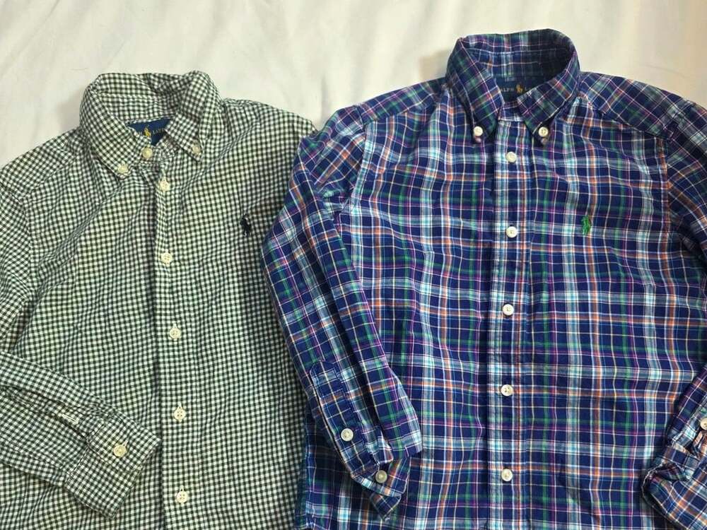 Polo Ralph Lauren Boys Plaid Button Down Dress Shirts Lot of 2, Size 5